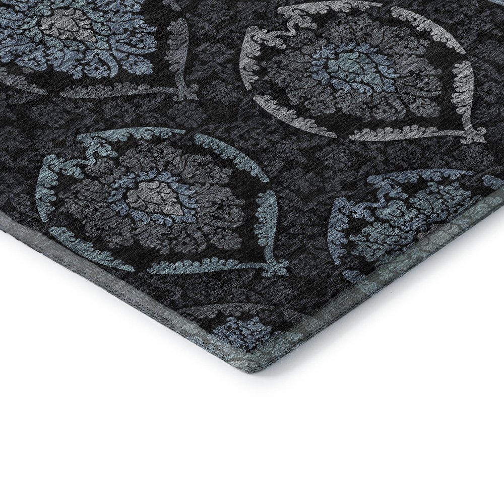 Premium Machine Washable Mayfield AMF809 Blue 2'3" x 7'6" Runner Rug. Picture 3