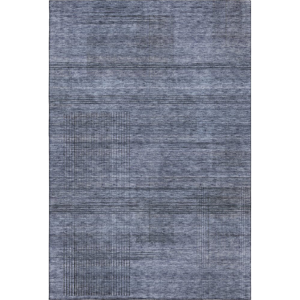 Premium Machine Washable Mayfield AMF820 Navy 3' x 5' Rug. Picture 1