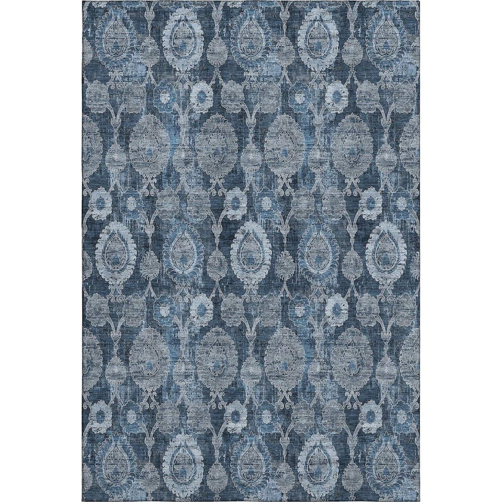 Premium Machine Washable Mayfield AMF821 Navy 3' x 5' Rug. Picture 1