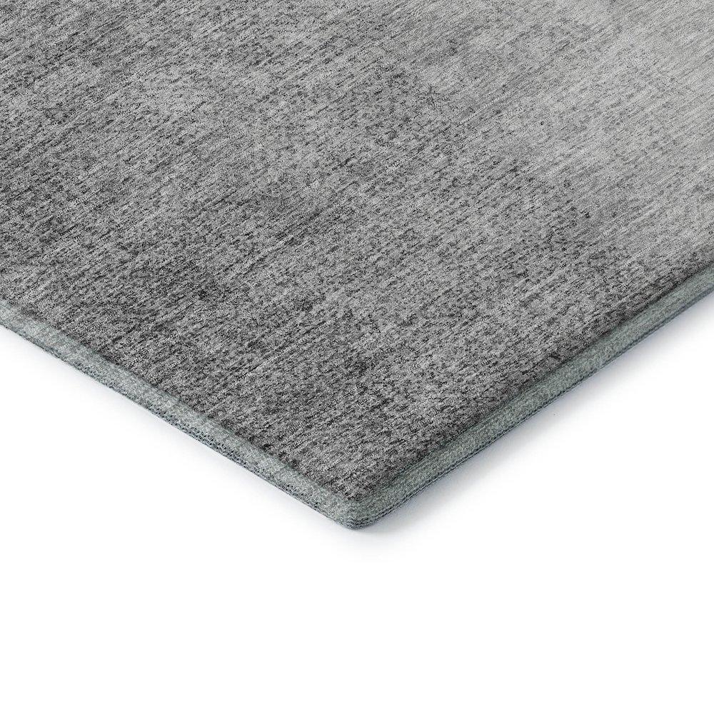 Premium Machine Washable Mayfield AMF822 Gray 2'3" x 7'6" Runner Rug. Picture 3