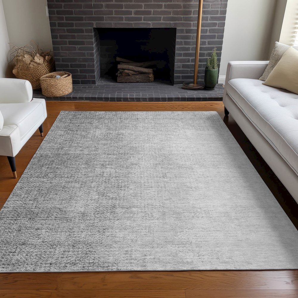 Premium Machine Washable Mayfield AMF822 Gray 3' x 5' Rug. Picture 5