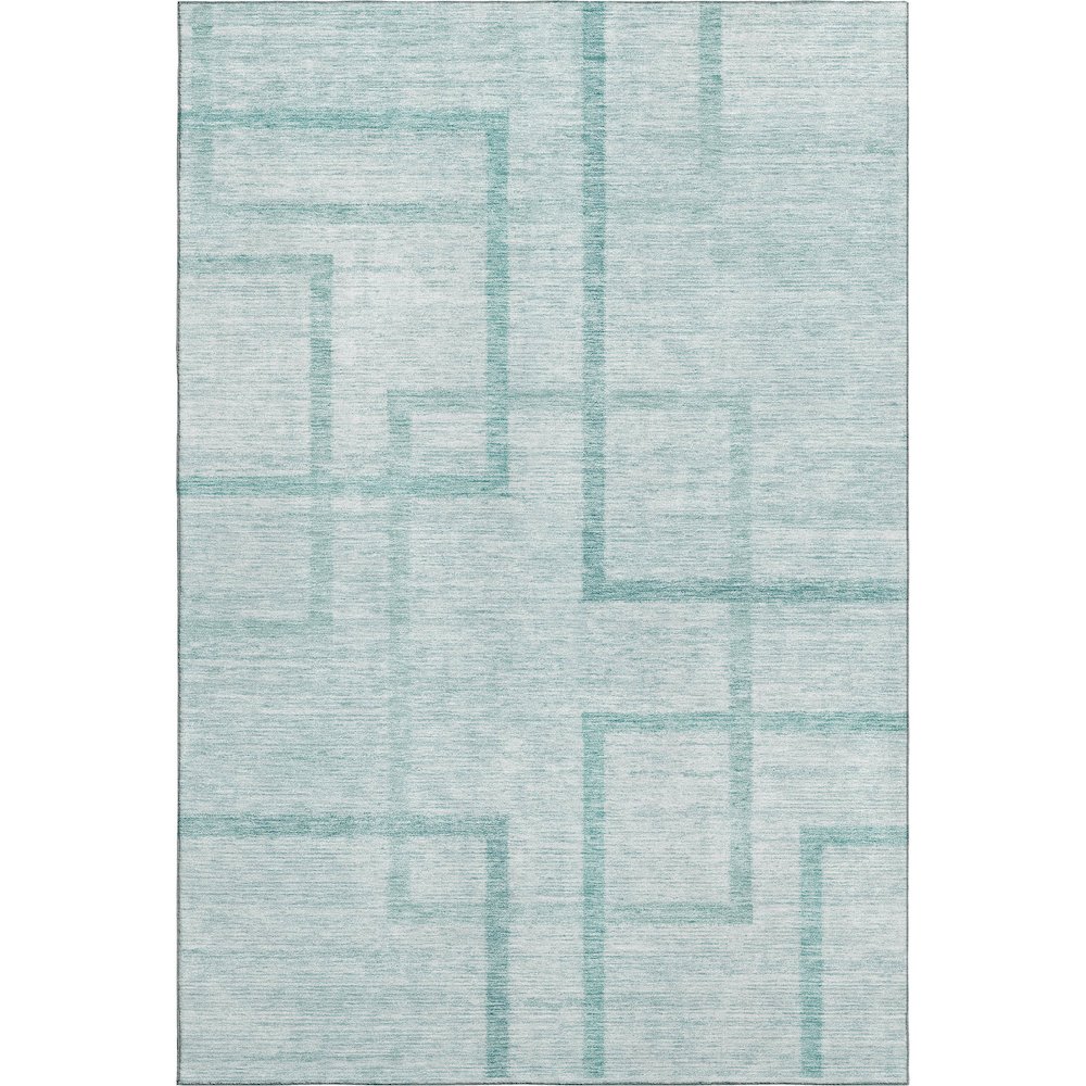 Premium Machine Washable Mayfield AMF827 Teal 3' x 5' Rug. Picture 1