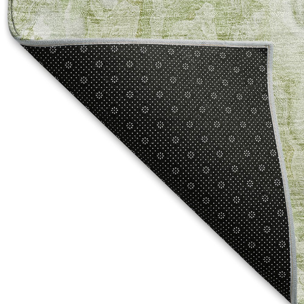 Premium Machine Washable Mayfield AMF829 Green 2'3" x 7'6" Runner Rug. Picture 2
