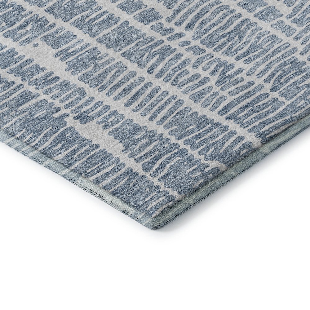 Premium Machine Washable Mayfield AMF830 Blue 2'3" x 7'6" Runner Rug. Picture 3