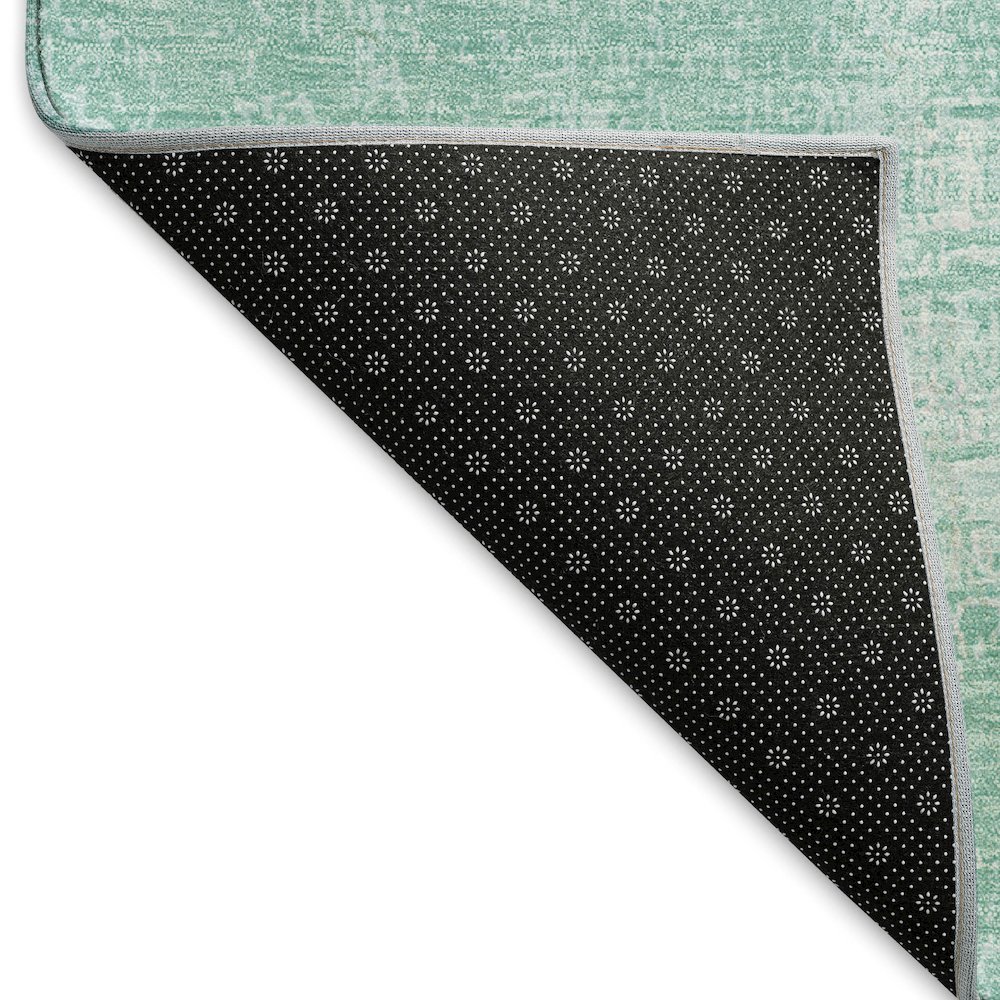 Premium Machine Washable Mayfield AMF839 Turquoise 2'3" x 7'6" Runner Rug. Picture 2