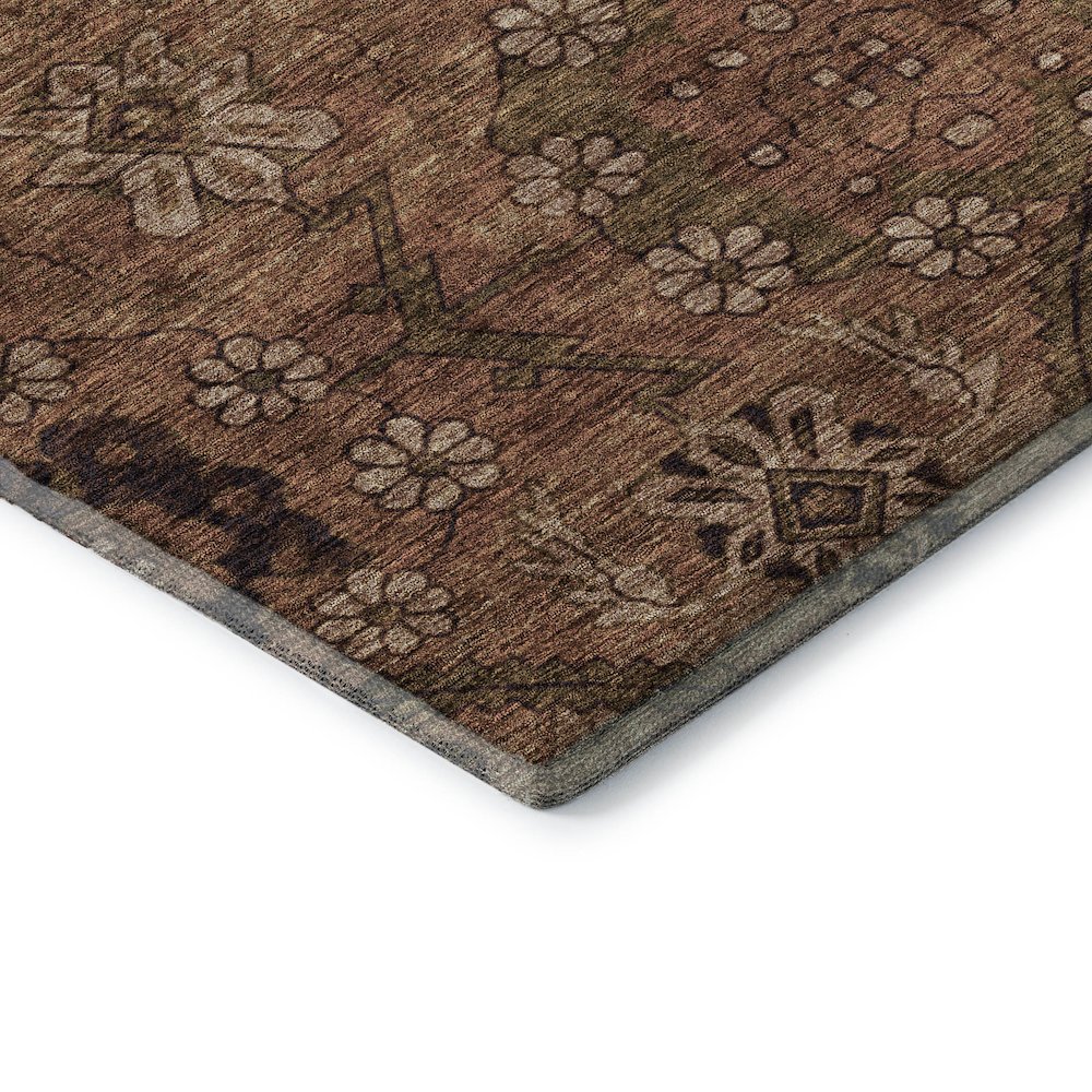 Premium Machine Washable Mayfield AMF842 Paprika 2'3" x 7'6" Runner Rug. Picture 3