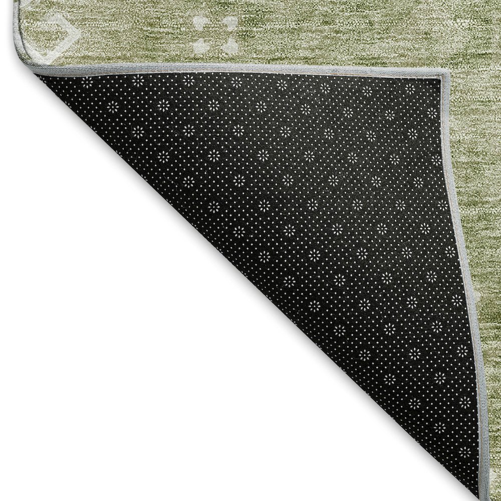 Premium Machine Washable Mayfield AMF847 Aloe 2'3" x 7'6" Runner Rug. Picture 2