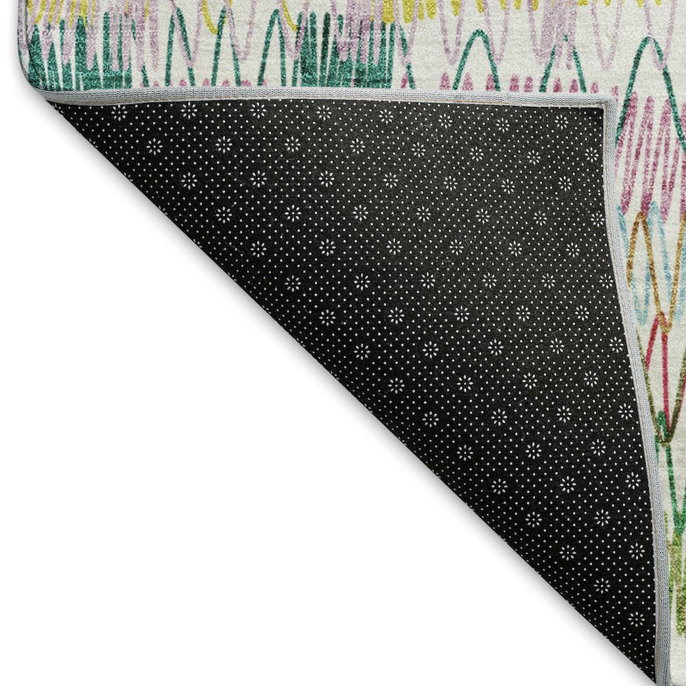 Premium Machine Washable Mayfield AMF850 Green 2'3" x 7'6" Runner Rug. Picture 2