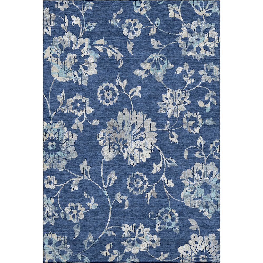 Premium Machine Washable Mayfield AMF856 Navy 3' x 5' Rug. Picture 1