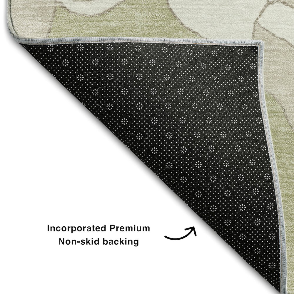 Premium Machine Washable Mayfield AMF857 Aloe 2'3" x 7'6" Runner Rug. Picture 2