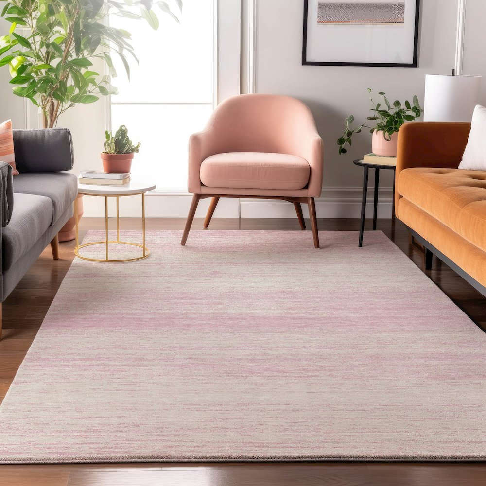 Premium Machine Washable Mayfield AMF859 Pink 3' x 5' Rug. Picture 5