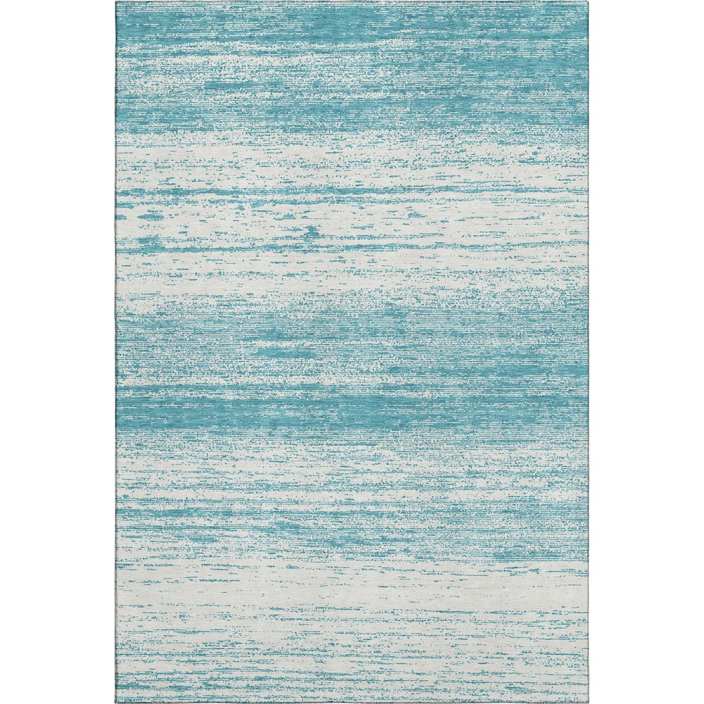 Premium Machine Washable Mayfield AMF859 Teal 3' x 5' Rug. Picture 1