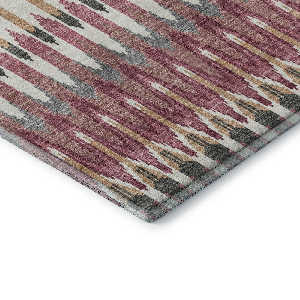 Premium Machine Washable Mayfield AMF860 Mauve 2'3" x 7'6" Runner Rug. Picture 3
