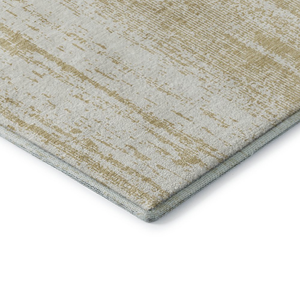 Premium Machine Washable Mayfield AMF861 Gold 2'3" x 7'6" Runner Rug. Picture 3