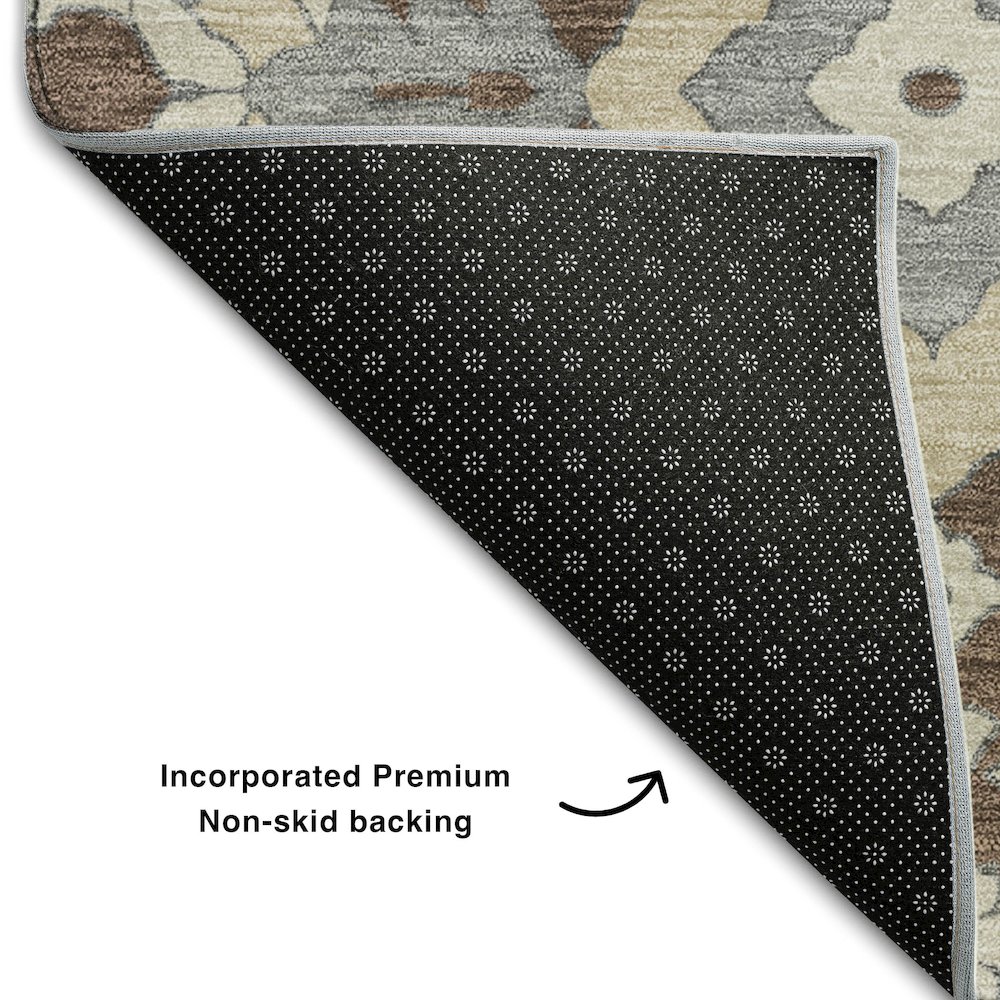 Premium Machine Washable Mayfield AMF863 Chocolate 2'3" x 7'6" Runner Rug. Picture 2