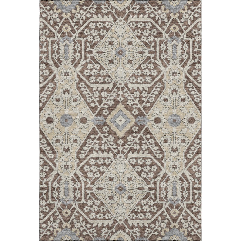 Premium Machine Washable Mayfield AMF863 Chocolate 3' x 5' Rug. Picture 1
