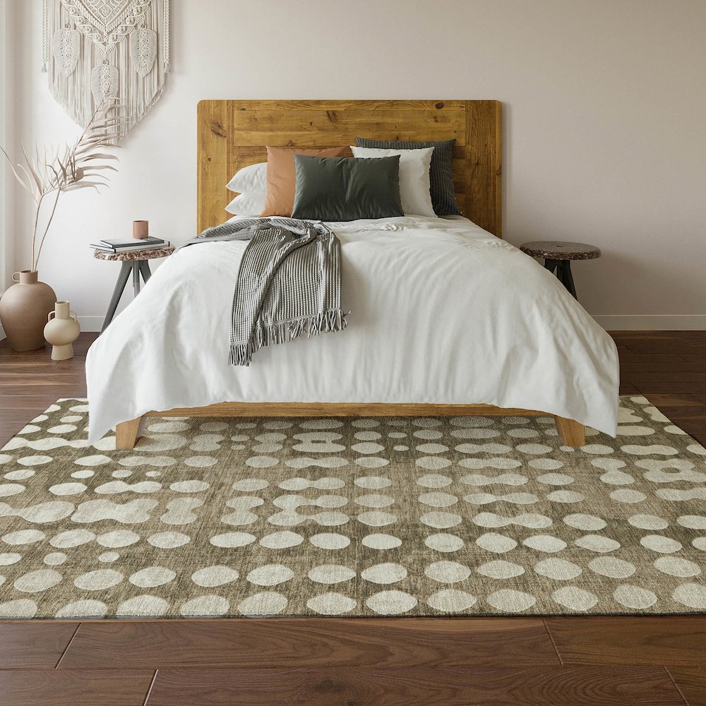 Premium Machine Washable Mayfield AMF869 Taupe 3' x 5' Rug. Picture 6