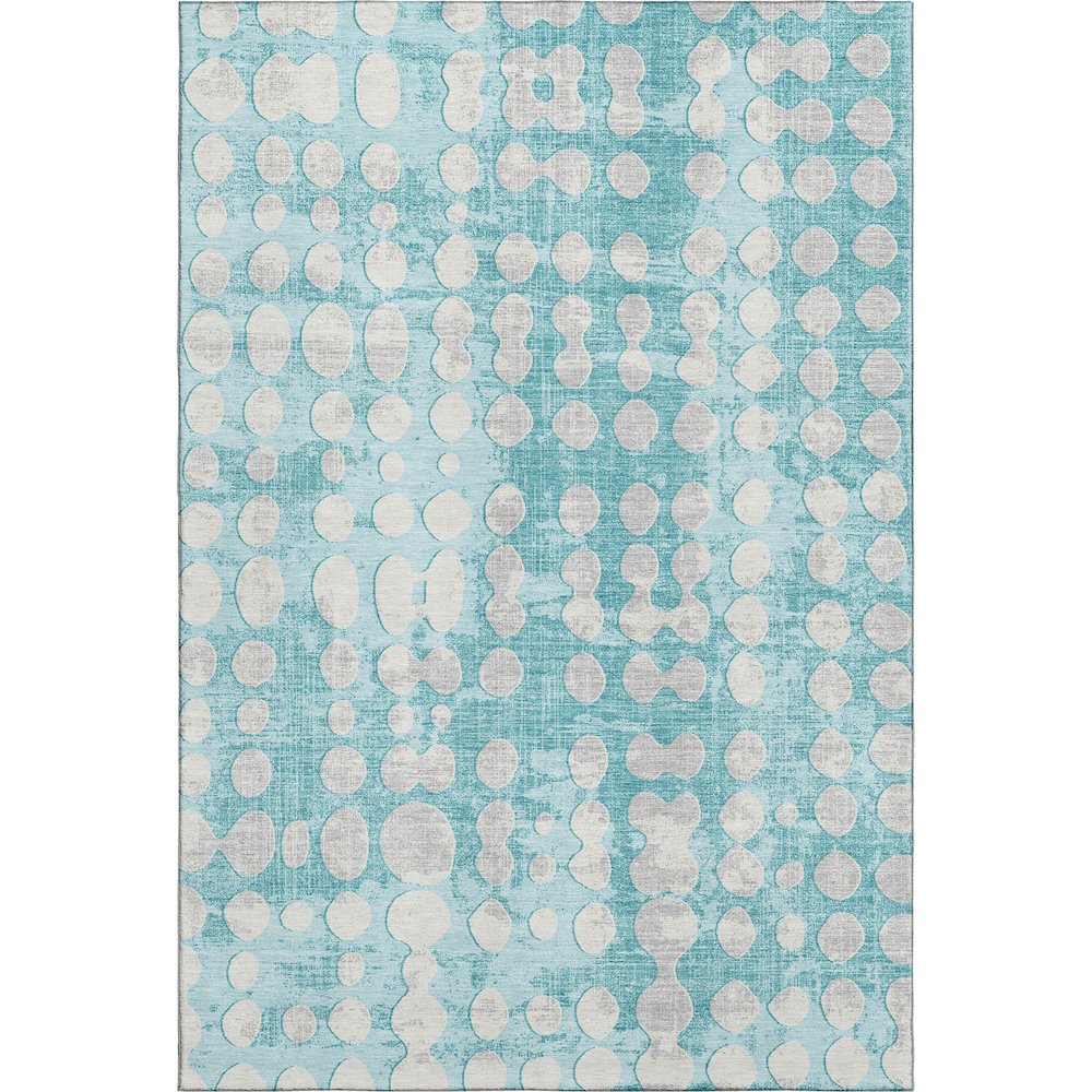 Premium Machine Washable Mayfield AMF869 Teal 3' x 5' Rug. Picture 1