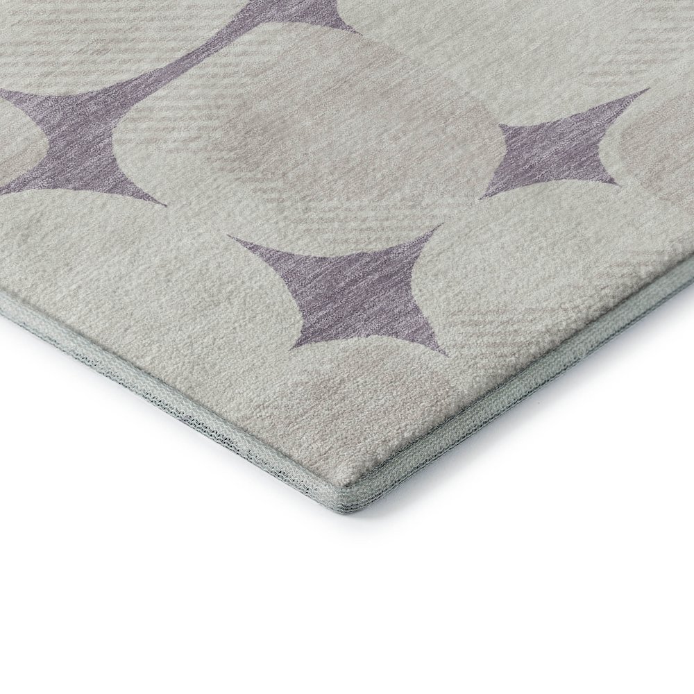 Premium Machine Washable Mayfield AMF870 Lavender 2'3" x 7'6" Runner Rug. Picture 3