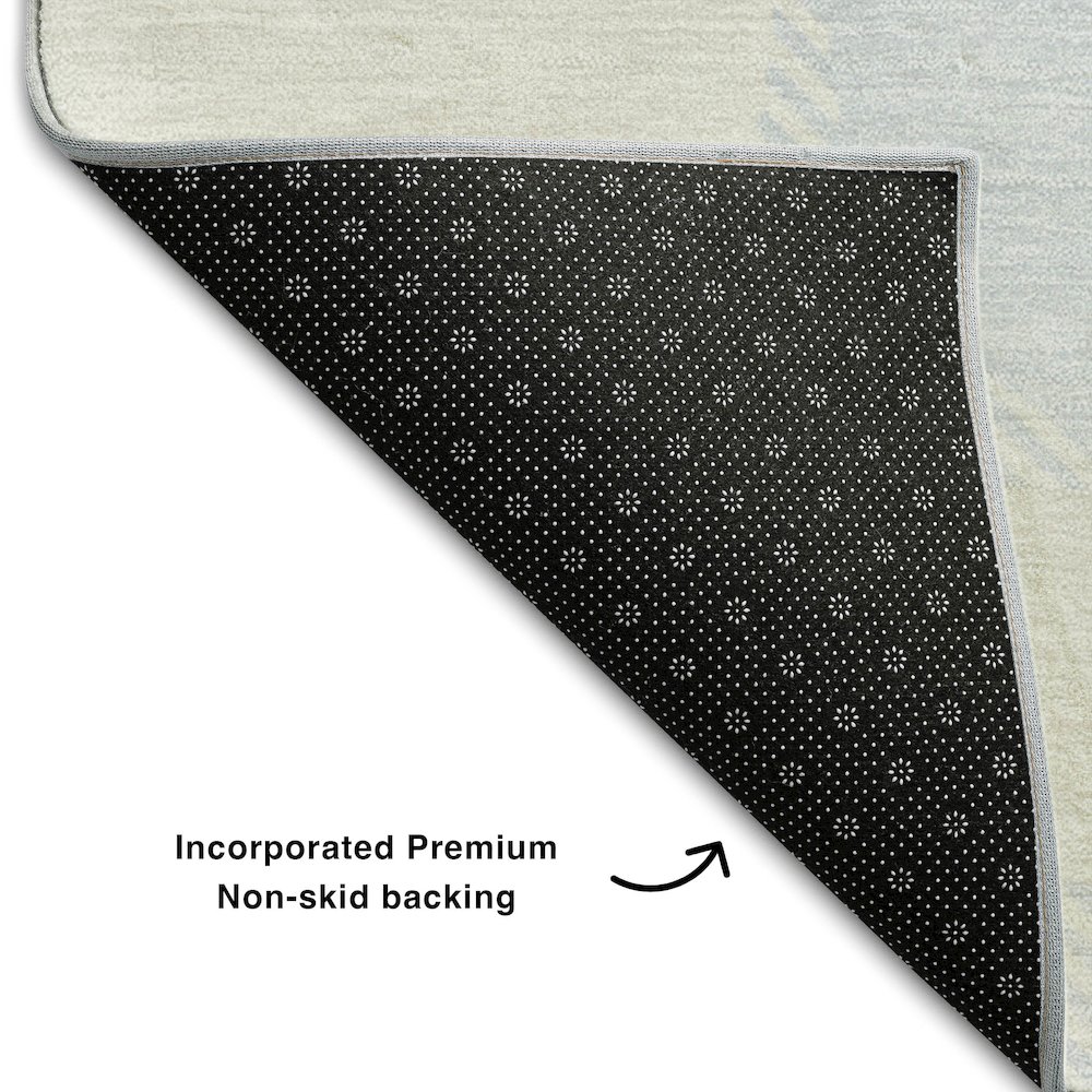Premium Machine Washable Mayfield AMF870 Navy 2'3" x 7'6" Runner Rug. Picture 2