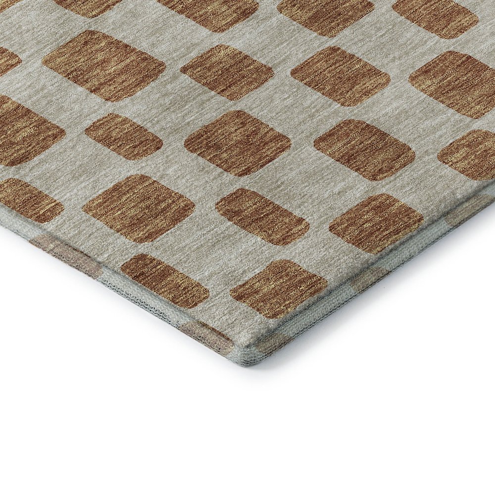 Premium Machine Washable Mayfield AMF871 Terracotta 2'3" x 7'6" Runner Rug. Picture 3