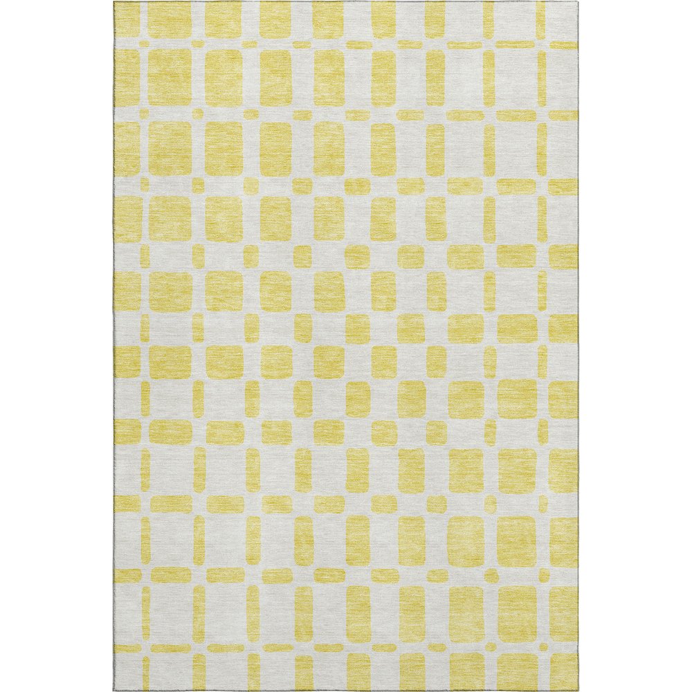 Premium Machine Washable Mayfield AMF871 Yellow 3' x 5' Rug. Picture 1
