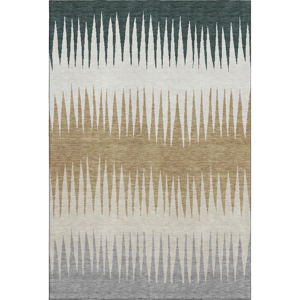 Premium Machine Washable Mayfield AMF886 Charcoal 3' x 5' Rug. Picture 1