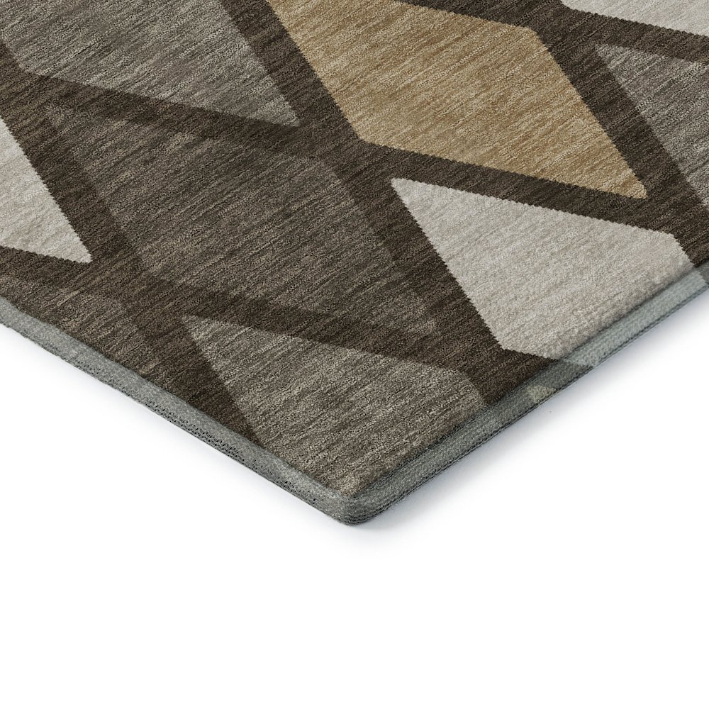 Premium Machine Washable Mayfield AMF887 Brown 2'3" x 7'6" Runner Rug. Picture 3