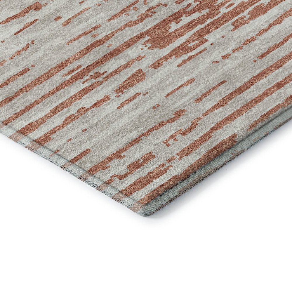 Premium Machine Washable Mayfield AMF888 Coral 2'3" x 7'6" Runner Rug. Picture 3