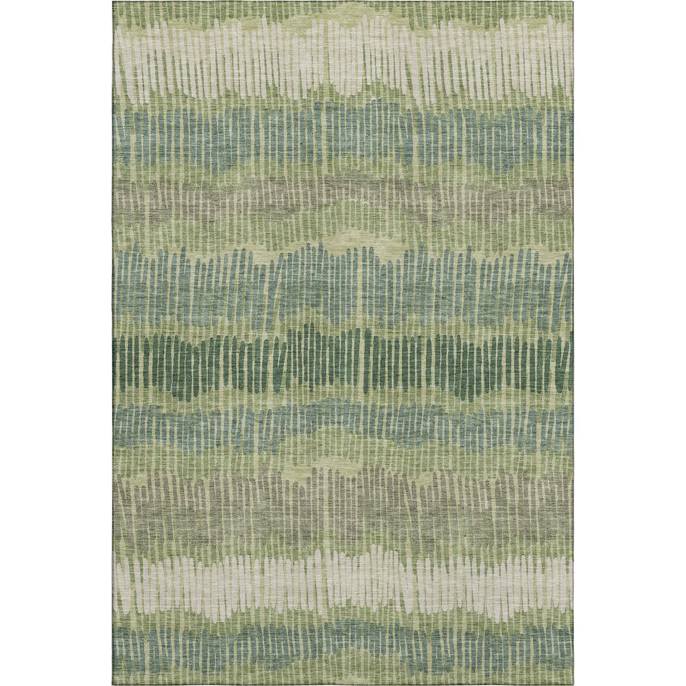 Premium Machine Washable Mayfield AMF889 Green 3' x 5' Rug. Picture 1
