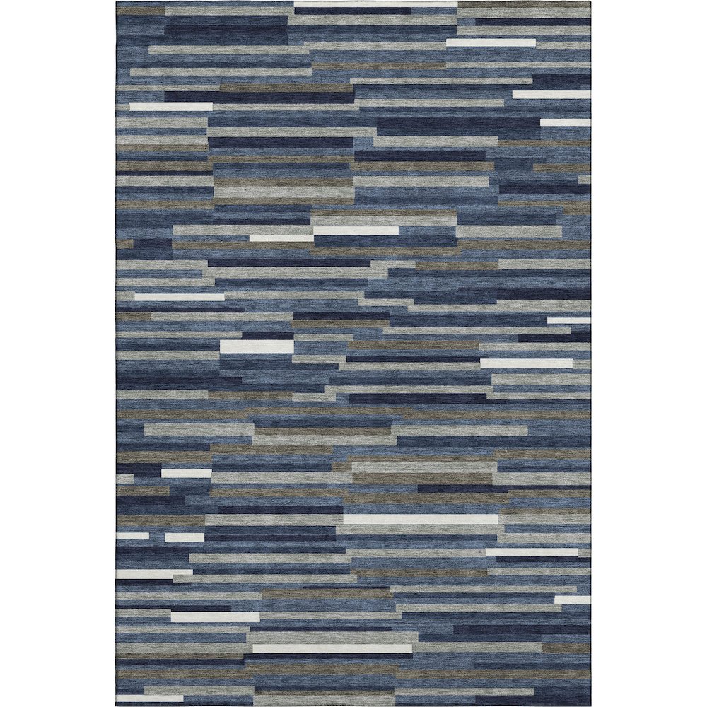 Premium Machine Washable Mayfield AMF894 Navy 3' x 5' Rug. Picture 1