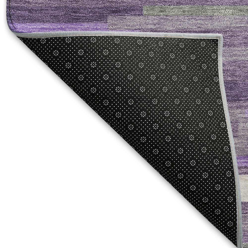 Premium Machine Washable Mayfield AMF894 Purple 2'3" x 7'6" Runner Rug. Picture 2