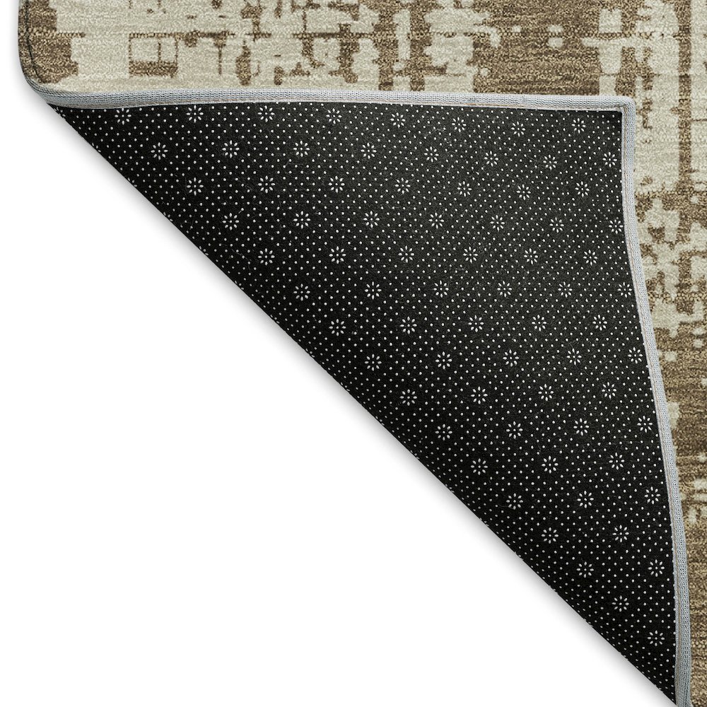 Premium Machine Washable Mayfield AMF895 Brown 2'3" x 7'6" Runner Rug. Picture 2