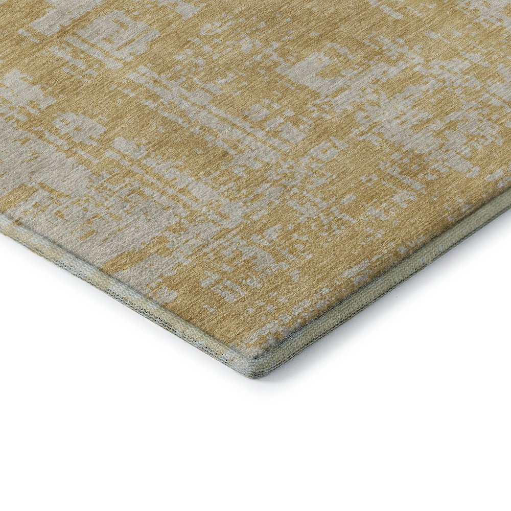 Premium Machine Washable Mayfield AMF895 Gold 2'3" x 7'6" Runner Rug. Picture 3