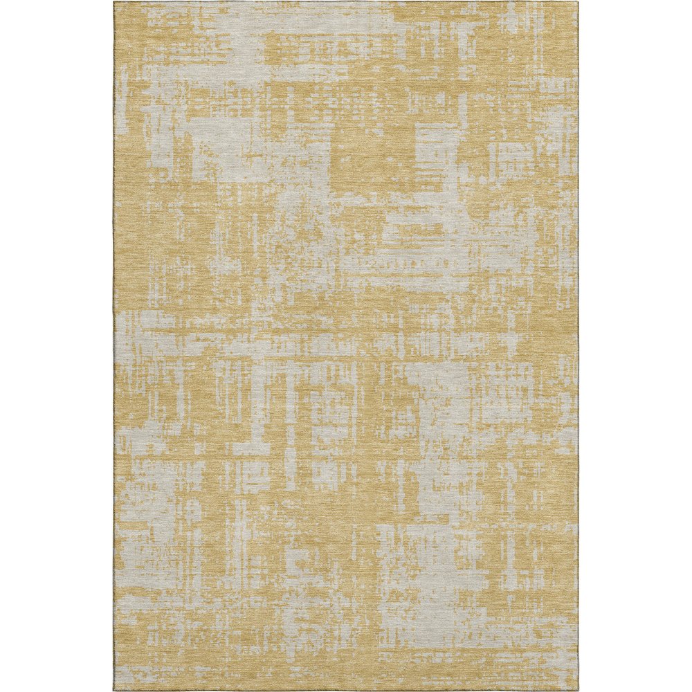 Premium Machine Washable Mayfield AMF895 Gold 3' x 5' Rug. Picture 1