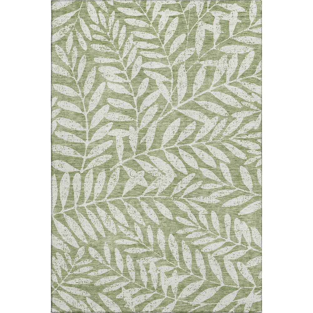 Premium Machine Washable Mayfield AMF899 Green 3' x 5' Rug. Picture 1