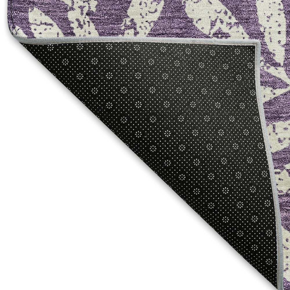 Premium Machine Washable Mayfield AMF899 Purple 2'3" x 7'6" Runner Rug. Picture 2