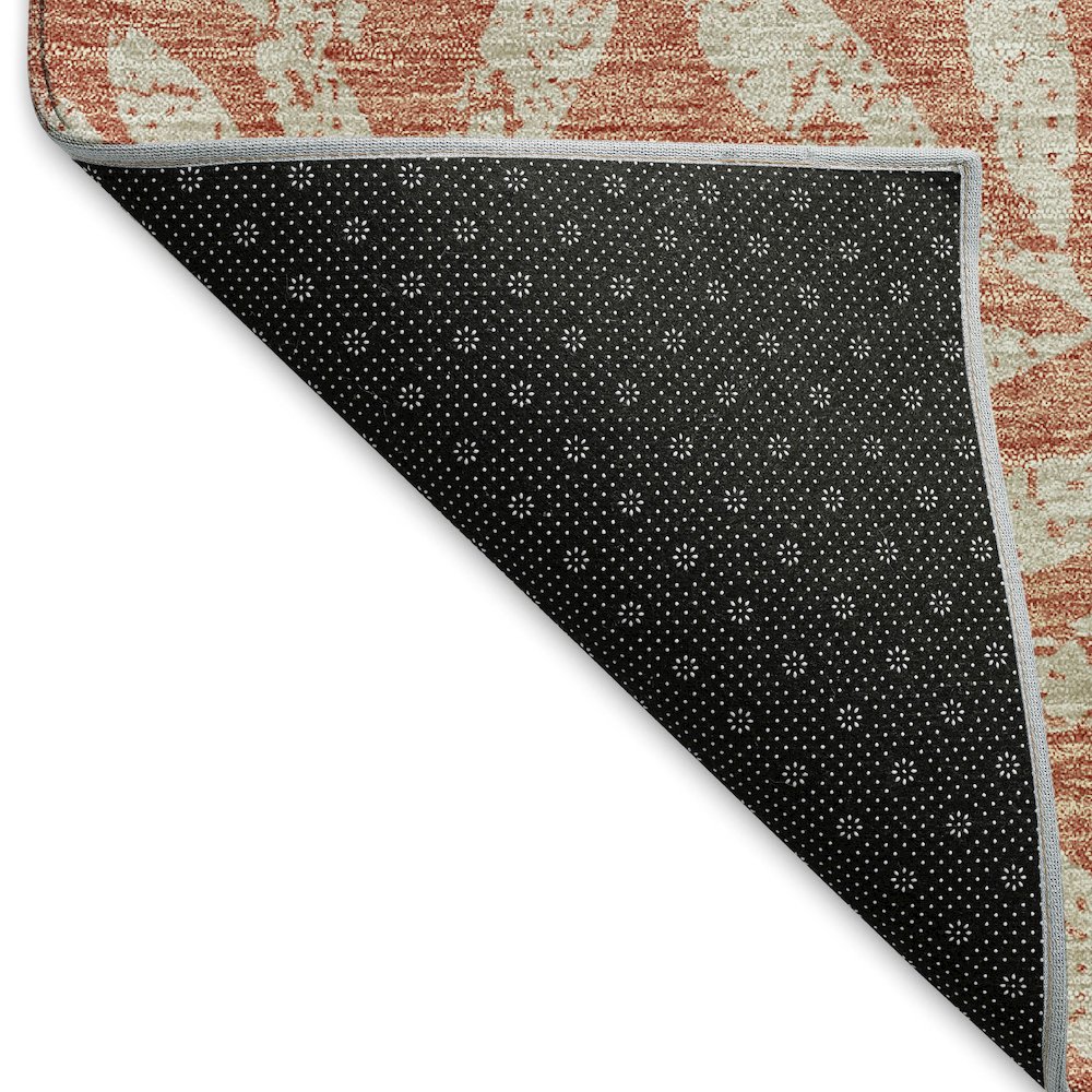 Premium Machine Washable Mayfield AMF899 Salmon 2'3" x 7'6" Runner Rug. Picture 2