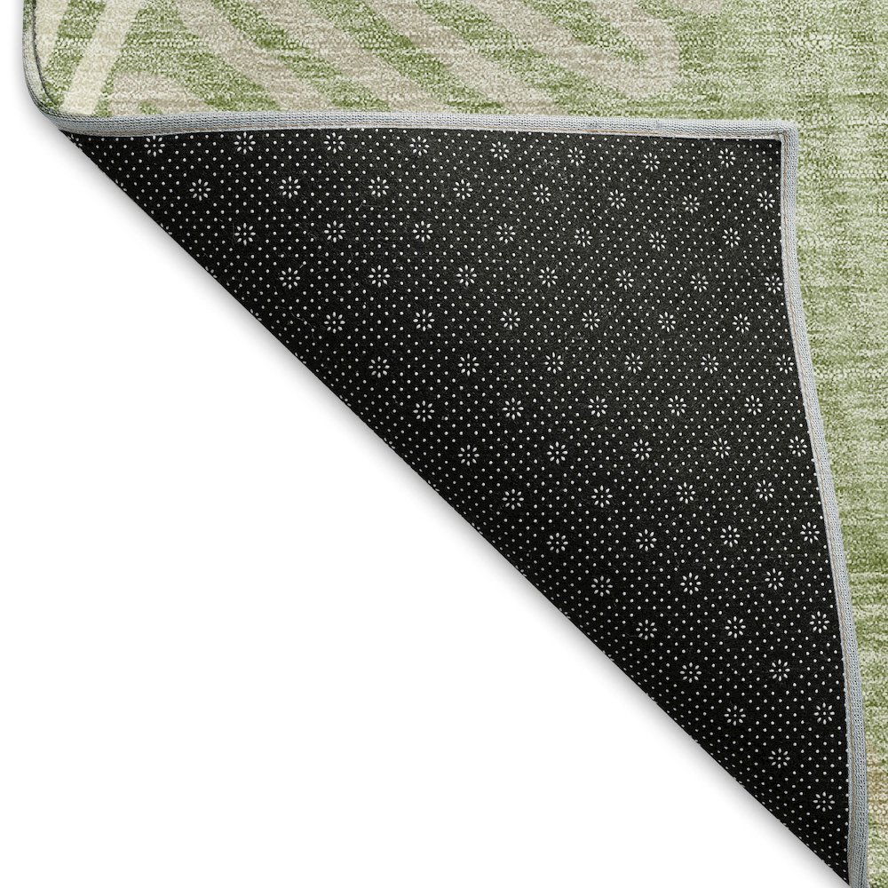 Premium Machine Washable Mayfield AMF904 Aloe 2'3" x 7'6" Runner Rug. Picture 2