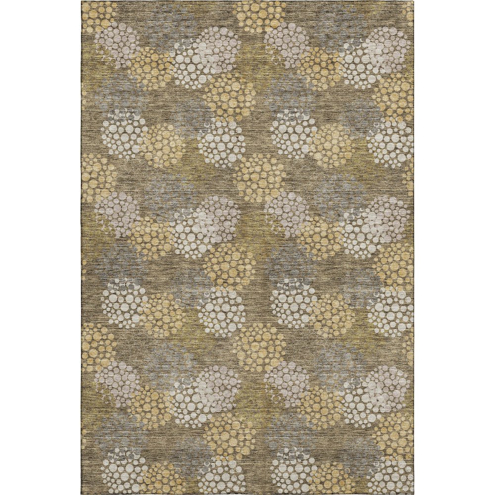 Premium Machine Washable Mayfield AMF908 Brown 3' x 5' Rug. Picture 1