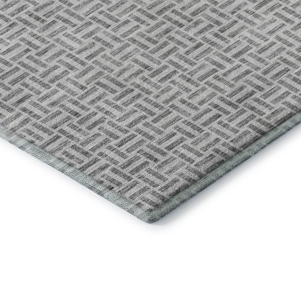 Premium Machine Washable Mayfield AMF911 Gray 2'3" x 7'6" Runner Rug. Picture 3