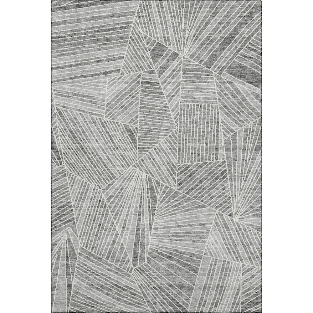 Premium Machine Washable Mayfield AMF915 Gray 3' x 5' Rug. Picture 1