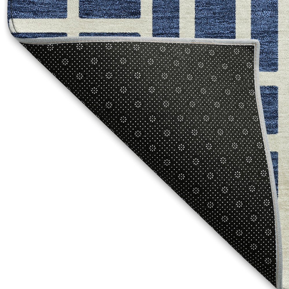 Premium Machine Washable Mayfield AMF916 Navy 2'3" x 7'6" Runner Rug. Picture 2