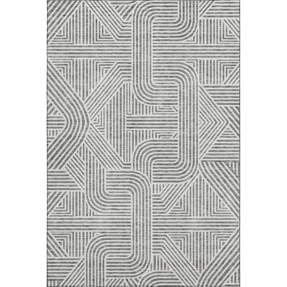 Premium Machine Washable Mayfield AMF917 Gray 3' x 5' Rug. Picture 1