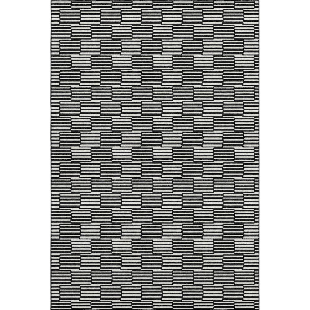 Premium Machine Washable Mayfield AMF918 Black 3' x 5' Rug. Picture 1