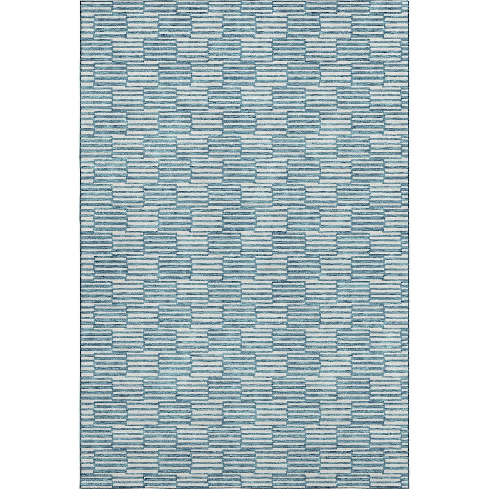 Premium Machine Washable Mayfield AMF918 Teal 3' x 5' Rug. Picture 1