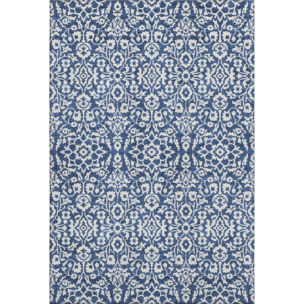 Premium Machine Washable Mayfield AMF920 Navy 3' x 5' Rug. Picture 1