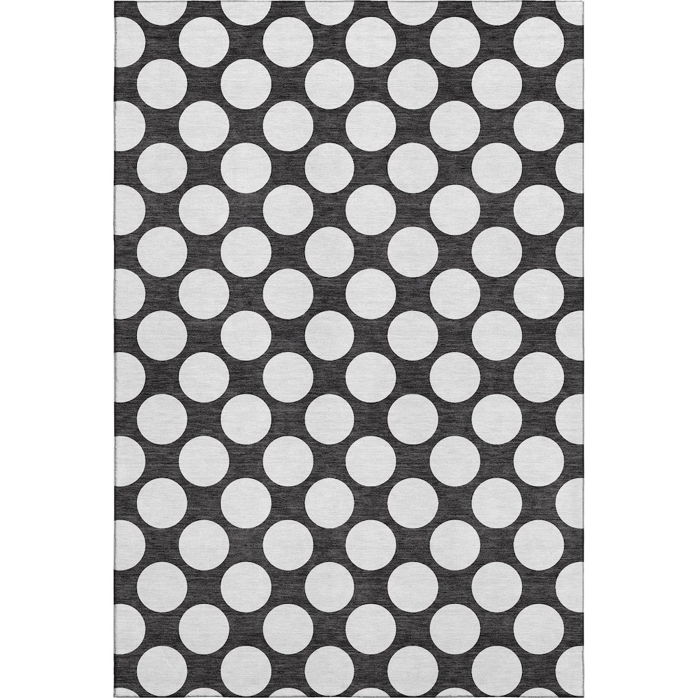 Premium Machine Washable Mayfield AMF921 Black 3' x 5' Rug. Picture 1