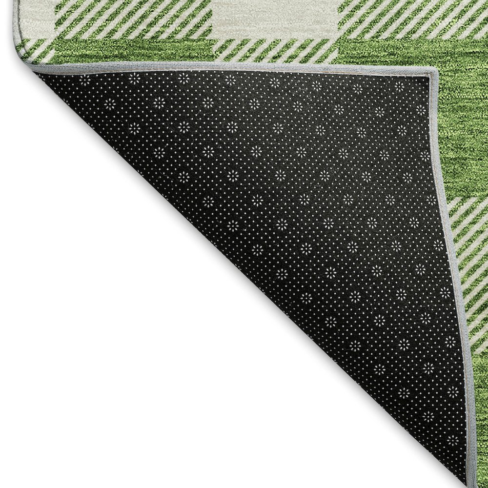 Premium Machine Washable Mayfield AMF923 Green 2'3" x 7'6" Runner Rug. Picture 2