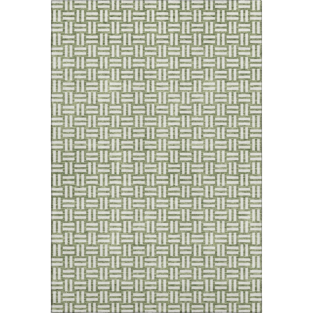 Premium Machine Washable Mayfield AMF925 Green 3' x 5' Rug. Picture 1